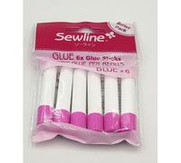 Sewline - Recambio para bolígrafo de pegamento, color, azul, paquete de 6 AZULES
