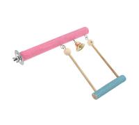 SEWOART 1 Juego Juguete halcón Mascota pequeña Jaula para pájaros Jugar Accesorios Jaula pajaros Accesorio Jaula pájaros hamacas Colgantes Percha de Loro Poste de pie para Loros de Madera