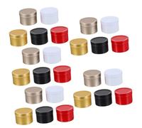 SEWOART 1 Juego Latas Vacías De Metal Para Velas Y Dulces De Recipientes Rojo Blanco Dorado Negro Y Dorado Mate Perfectos Para Decoración Y Almacenamiento 5 Piezas