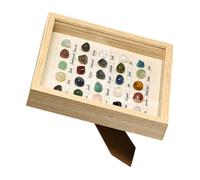 SEWOART 1 Juego Marco de fotos de mineral de cristal hermosa piedra irregular colección de piedra decoración de piedra mineral irregular apoyo educativo figuras colectivas grava natural