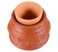 SEWOART 1 Pieza Bote De Moxibustión Ser Rojo Imagen Músculo Cerámica Olla De Masaje Moxa Moxibustión Puede Herramienta Para Quemar Conos De Moxa Arcilla Morada Brown