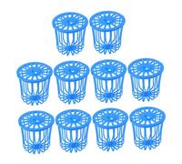 SEWOART 10 Piezas Cesta de alimentación de pájaros comederos para pájaros pequeño comedero pajaros Bird Feeder Cesta de Verduras de Loro Mascota Cesta de Frutas de Loros el plastico Blue