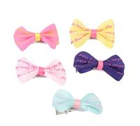 SEWOART 10 Piezas Horquilla para Mascotas Peluca de Perro Tinte para Mascotas para Perros Horquillas moño Hair Pin moños Accesorios Horquillas con Estampado de Perros Tocado de Mascota