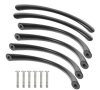 SEWOART 10 Tiradores Metálicos Negros para Armarios y Cajones de Aleación de Zinc Forma de Arco Tamaño 96 MM para Puertas y Muebles de Cocina