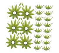SEWOART 100 Piezas Calices Plásticos Simulados de Bases Verdes para Adaptadores de Tallo Suministros para Arreglos y Proyectos DIY