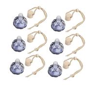 SEWOART 10piezas Botellas De Perfume Vacías Para Auto De Colgantes Aromáticos De Vidrio Tapa Para Decoración Interior y Difusión De Fragancia El Vehículo