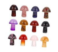 SEWOART 12 Piezas Adorno De Hongo De Cristal Seta Pequeña Encanto De Setas Champiñones Pequeños Champiñón Hongos Mini Adorno De Hongo Maceta Diminuto Decoration Decoración Fiesta