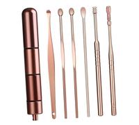 SEWOART 12piezas De Limpieza De Oídos Portátiles Inoxidable Con Caja De Almacenamiento Set De Cucharas Para Cerumen Accesorios De Eliminación De Cera Para Adultos y Adolescentes