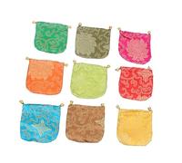 SEWOART 18piezas Bolsas De Obsequio De Seda Cordón Para Joyas y Pulseras Para Organizar Joyería Colores y Diseños Surtidos Para o Almacenamiento De Accesorios