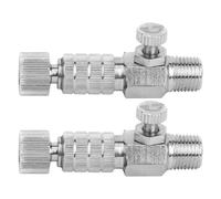 SEWOART 2 Piezas Adaptador de Desconexión Rápida para Aerógrafo Acoplador Metálico con Válvula de Ajuste de Flujo de Aire Accesorios para Compresor de Control Preciso para Pintura y