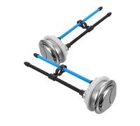 SEWOART 2 piezas Botón Pulsador Inodoro Redondo Doble Descarga con Varilla Extendida Recambio para Tanque Diseño Minimalista y Resistente