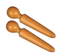 SEWOART 2 Piezas masajeador de cuerpo leg Brazos masajeador de rodillos rascador de espalda para el cuidado de la piel de puntos de acupuntura De madera