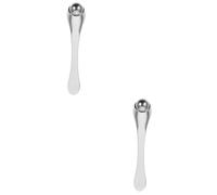 SEWOART 2 Piezas palo de importación varita de masaje facial masajeadores de ojos eye massager rejuvenecimiento facial palo de masaje para ojos rodillo de bola de crema para ojos Silver