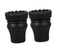 SEWOART 2 Piezas Puntas de Goma Antideslizantes para Bastón Accesorio Resistente para Muletas Diseño Negro Minimalista Adecuado para Interiores y Exteriores Recambio Duradero para
