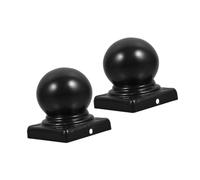 SEWOART 2 Piezas Sombrero Decorativo De Barandilla De Hierro Forjado Poste Tapas Remates Para Valla Tapas De Barandillas De Postes De Metal Finiales De Barra De Cortina Negro Planchar