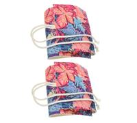 SEWOART 2 Portalápices Enrollables de Lona 48 Orificios Organizador de Pinceles y Lápices de Colores Diseño Hoja de Arce Morada Bolsa de Viaje para Artistas y Manualidades Porta