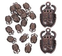 SEWOART 25 Piezas Colgantes Escarabajo Vintage Egipcio Metal Dijes Resistentes para Pulseras Llaveros y Joyería DIY con Inspiración Histórica Antigua