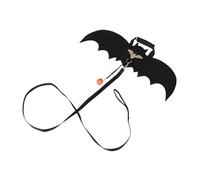 SEWOART 2juegos Conjunto De Disfraces para Gato y Perro Pequeño Alas De Murciélago Negras Collar De Calabaza con Cascabeles Accesorios De Halloween para Mascotas para Fiestas De