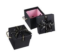 SEWOART 2piezas Cajas De Navidad Cajas De Negras Para Empacar Manzanas y Celebraciones Navideñas