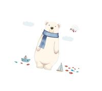 SEWOART 2piezas Pegatinas Decorativas De Pared De Osos Polares De Cartón Para Decoración De Habitaciones Infantiles Fácil Aplicación Residuos