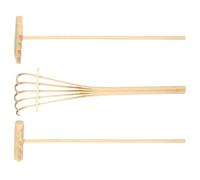 SEWOART 3 piezas Rastrillos Miniatura de Jardín Zen Juego Plástico para Decoración de Oficina y Mesa Herramientas Elegantes para Manualidades y Paisajismo