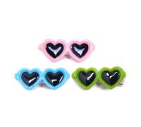 SEWOART 30 Piezas Clips para Pelo de Mascotas con Diseño de Gafas Forma de Corazón Accesorio Suave y Cómodo para Perros y Cachorros para Fiestas y Sesiones Fotográficas