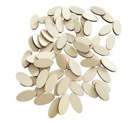 SEWOART 300 Piezas Oval Wood Slices Unfinished Blank Wooden Pieces For DIY Crafts Safe Smooth Wood Chips For Painting And Handmade Art Projects