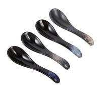 SEWOART 4 Cucharas Soperas Fáciles de Guardar Superficie Lisa y Diseño Delicado Varios estilos de Cerámica Ideales para Sopa y Gachas en Restaurante o Hogar Varios estilos