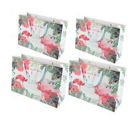 SEWOART 4 Piezas bolsos de fiesta hawai bolsas almacenaje bolsas de almacenamiento shopper bag Playa suministros de fiesta de flamenco rosa bolsas todas bolso tote bolsa de de papel