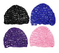 SEWOART 4 Piezas de Redecillas Pelo Femeninas de Tela, Diseño de Malla Simple, Protección para Cabello Rizado, Cómodas y Prácticas para Dormir