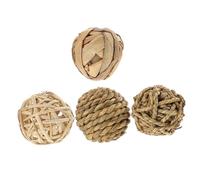 SEWOART 4 Piezas Juguete De Pelota De Hierba para Mascotas Pequeños Animales Juguetes para La Estera De Comida para Perros Conejito De Juguete para Mimbre