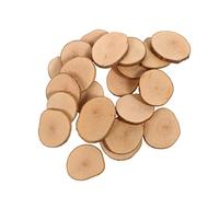 SEWOART 40 Piezas de 3-4 Cm de Madera para Hacer Tú Mismo Círculos de Madera para Decorar Fiestas de Bodas Rebanadas de Madera Lisas Y Brillantes para Pared Espacio para Escribir a Mano