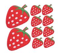 SEWOART 40 Piezas Unidades Parches Termoadhesivos Fresas Bordados Decorativos para Ropa Chaquetas Mochilas Accesorios DIY