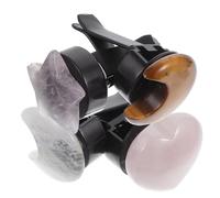 SEWOART 4piezas Clips Difusores De Aromas Para Ventilación De Automóviles Accesorios De Ventilación De Cristal Natural Diseño Único De Estrella Corazón y Luna Colores Aleatorios