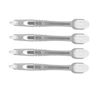 SEWOART 4piezas Limpiador De Jaulas De Pájaros Mango Dos Cabezales De Cepillo Para Limpiar Excrementos De Aves Jaulas De Mascotas