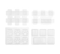 SEWOART 4piezas Molde De Silicona para Teclas De Mecánico Moldes De Epóxico Cristal para DIY Herramientas De Artesanía para Teclados Personalizados