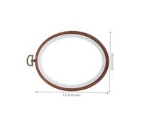 SEWOART 5 Piezas Aros Ovalados para Bordar con Acabado Madera Sintética Bastidores para Punto de Cruz y Manualidades Herramienta para Mantener Tela para Proyectos de Costura y Decoración