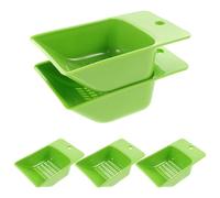 SEWOART 5 Piezas Pala de Arena para Acuarios Cuchara de Plástico con Colador para Limpieza de Grava Herramienta para Eliminar Sustrato Cuidado Seguro para Peces y Reptiles Uso Jardines y