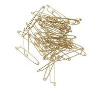 SEWOART 50 Alfileres Metálicos en Forma de P para Insignias Pasadores de Base para Manualidades Cierre de Seguridad 45 MM Acabado Natural Accesorios para Costura y Fabricación de