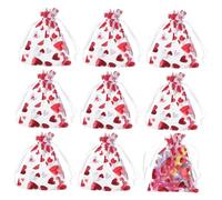 SEWOART 50 Pcs Bolsa de malla cesta de frutas desmontable macramé barril meseta bandeja portátil bolso pequeño bolso prqueño bolsa de dulces con cordón bolsas de con cordón tela