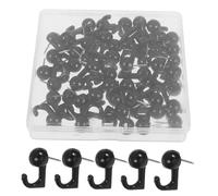 SEWOART 50 piezas Ganchos Transparentes con Chinchetas de Corcho Resistentes para Colgar Fotos y Joyas Tableros de Pared Instalación Sencilla para Decoración y Organización Hogar y