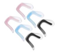 SEWOART 6 Piezas Almohadillas de Nariz para Gafas Tornillo U Forma Silicona Suave Antideslizante Repuesto Cómodo para Monturas Variadas