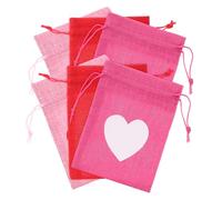 SEWOART 6 Piezas Bolsa de de San Valentín Bolsas para pequeños obsequios Bolsas de arpillera para San Valentín Valentines Day Treat Bolss for Class bolsas de sublimación en
