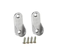 SEWOART 6 Piezas Soporte Ovalado para Barra de Armario Tornillos Incluidos Accesorios Metálicos Resistentes para Riel de Ropa Compatible con Barras Ovaladas Estándar Soportes para Colgar