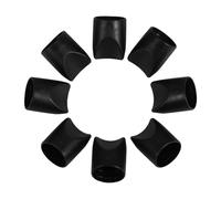 SEWOART 8 Piezas Tapones Estabilizadores para Patas de Sillas Plegables Tapas de Plástico Negro Resistentes para Tubos Compatibles con Sillas Metálicas y Acolchadas para Camping y