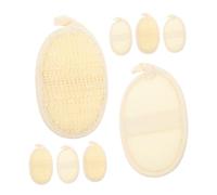 SEWOART 8 Piezas toalla de baño de lufa almohadillas de lufa natural natural esponjas de limpieza exfoliante exfoliante de loofá esponja vegetal Beige