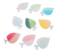 SEWOART 9 Piezas Betta Fish Leaf Hammock Faux Seaweed Aquarium Ornament For Fish Tank Landscaping Breeding and Resting Pad with Realistic Gradient Leaves Low Maintenance Betta Accessory