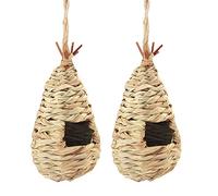 SEWOART Adornos para Manualidades 2 Piezas Nido Colgante Pájaros Decoración Aves Cacatúa Juguetes Jaulas Pájaros para Cacatúas Perico Loro Juguetes Refugio Aves Pequeño Madera Colibrí