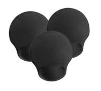 SEWOART Alfombrilla Ergonómica para Ratón Reposamuñecas de Espuma Viscoelástica Base Antideslizante Pack de 3 Unidades Negras para Escritorio Oficina y Uso Doméstico