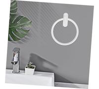SEWOART Anilla para Toallas Blanca Soporte de Aluminio sin Taladro Colgador de Pared Minimalista para Toallas de Mano de y Fácil Baño